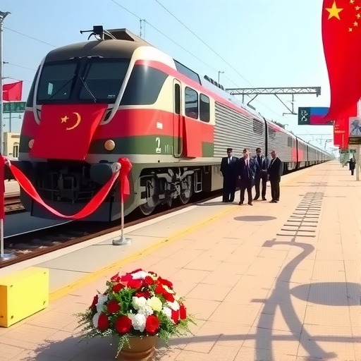 “天马号”武威南-格鲁吉亚中欧班列**仪式在甘肃武威举行(图1)