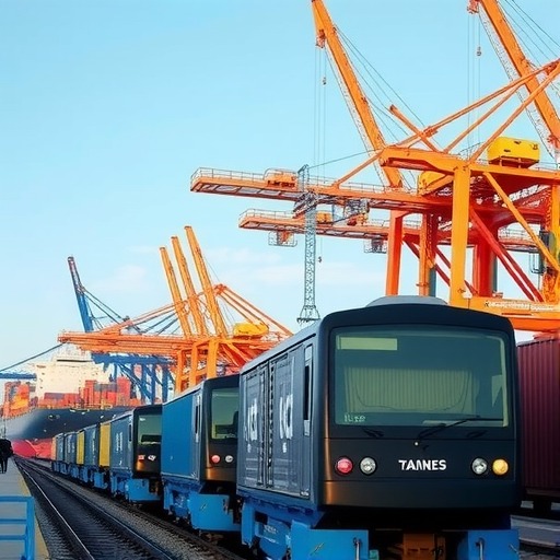 “陆海新通道”铁海联运班列印度专列在钦州港转运(图1)