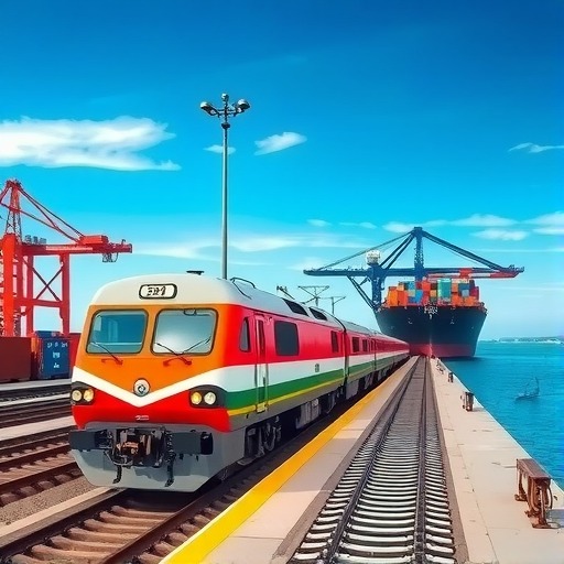 “陆海新通道”铁海联运班列印度专列在钦州港转运(图1)