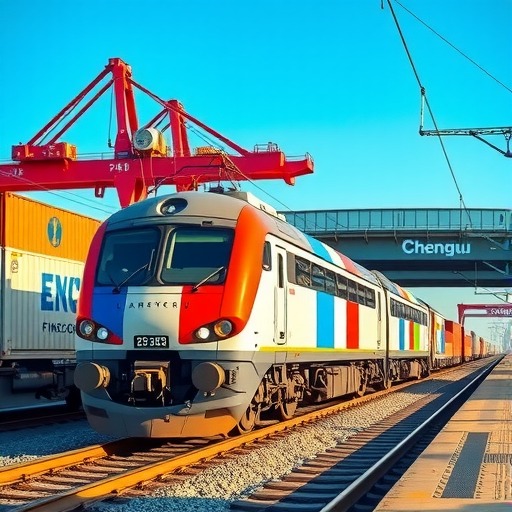 卢森堡到成都中欧班列首趟列车开通(图1)